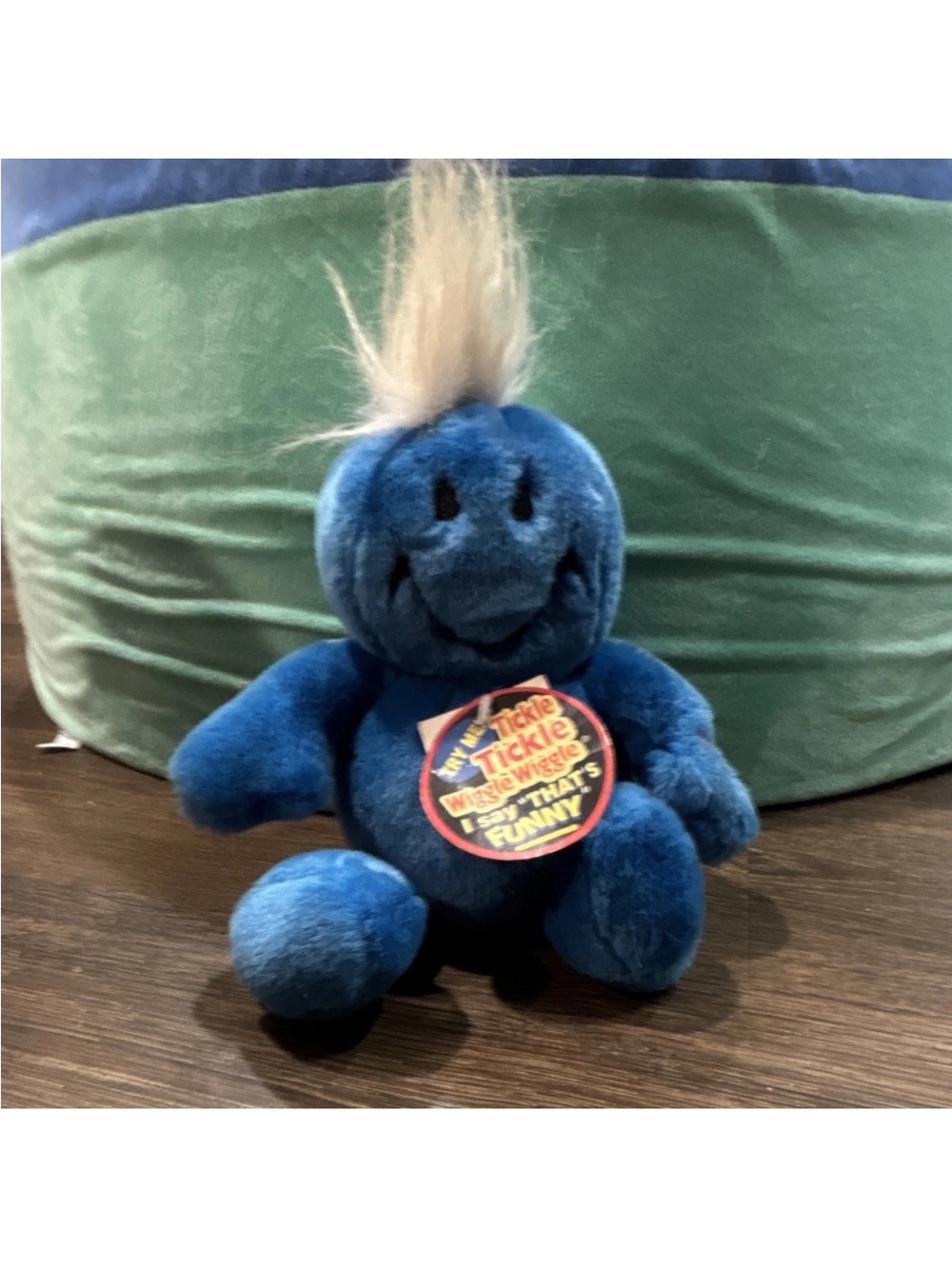Toy Trading Co Tickle Tickle Blue Plush monster 1988